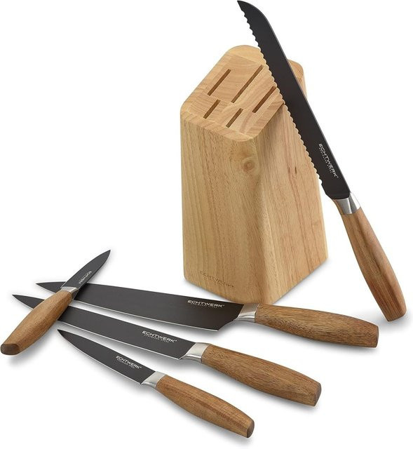 ECHTWERK Küchenmesser Set Classic Black Edition 6-teilig in Schwarz - Bild 1