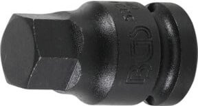 BGS Kraft-Bit-Einsatz 5334-H17 in Schwarz mit 12,5 mm (1/2") Innenvierkant-Antrieb und 17 mm Innensechskant - Bild 1