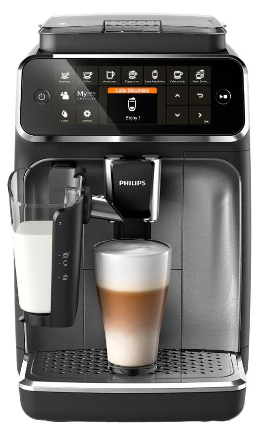 Philips Espressomaschine 4300 Serie EP4346/71 in Schwarz mit eingebautem Mahlwerk und 1,8 l Wassertank - Bild 1