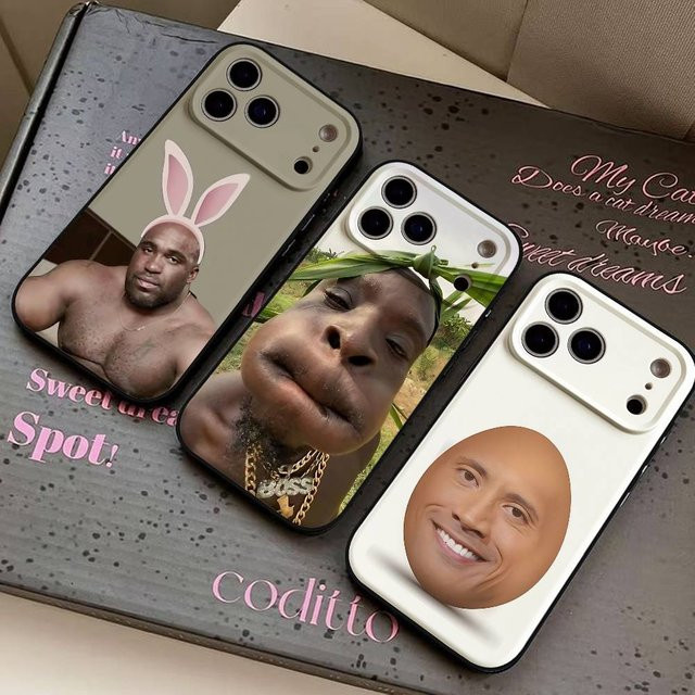 Mesuca Handyhülle mit lustigem Motiv für iPhone 11 bis iPhone 17 Pro Max, Schwarz - Bild 1