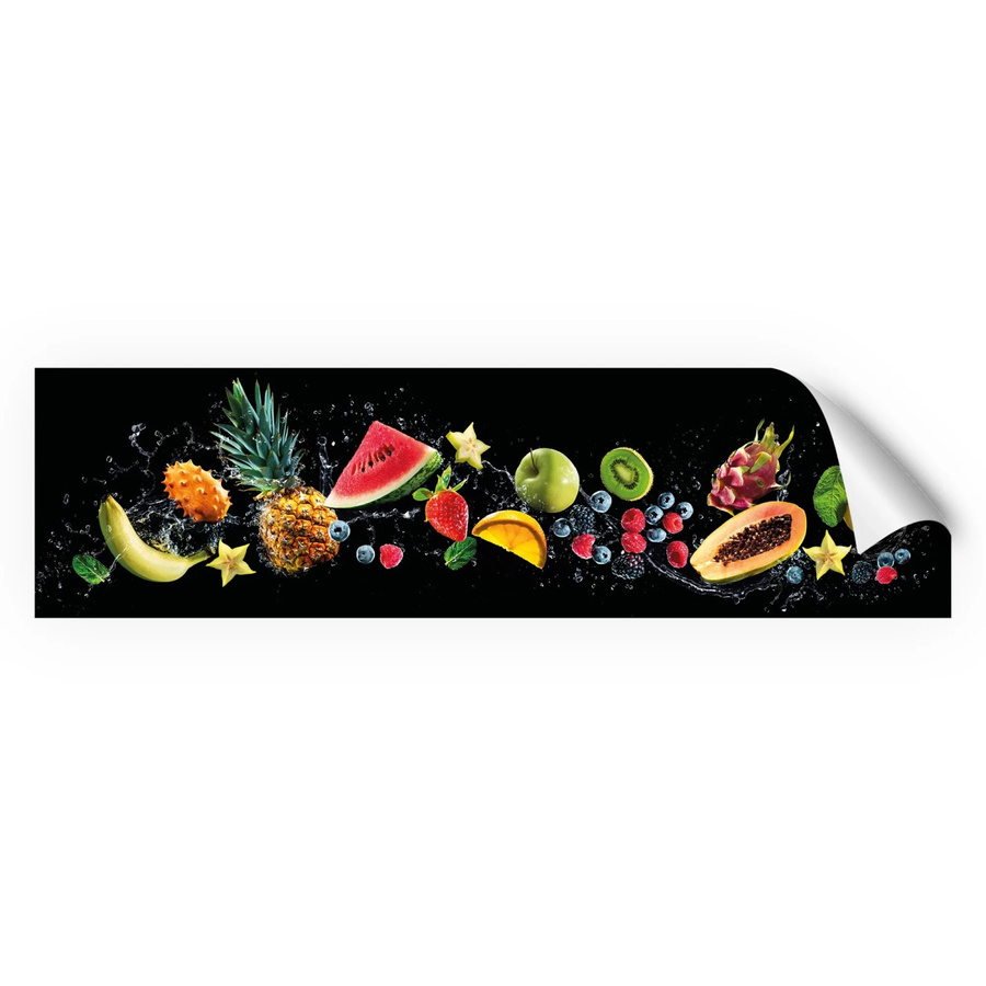 Myspotti Küchenrückwandfolie Fruit Splash in Tile-Look, selbstklebend, Multicolour, B: 220 cm, H: 60 cm - Bild 2