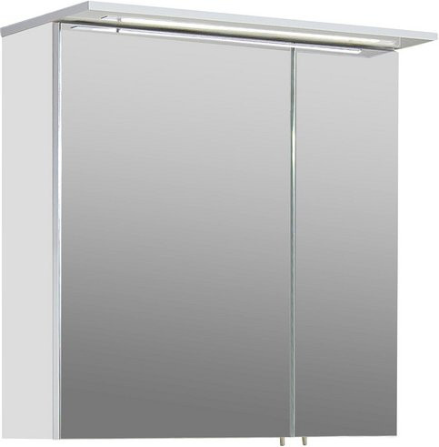 Schildmeyer Spiegelschrank Profil in Weiß mit LED-Beleuchtung und 2 Türen, B/H/T: 60 x 71 x 16 cm - Bild 1