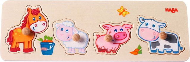 HABA Greifpuzzle Bauernhof-Tierkinder, ab 1 Jahr - Bild 1