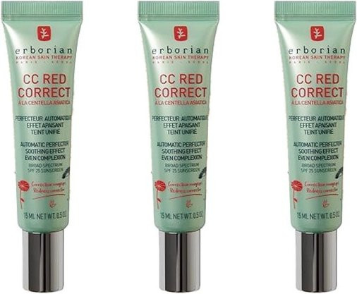 Erborian CC Red Correct, Gesichtspflege, 15 ml, Centella Asiatica - Bild 1