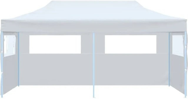 vidaXL Pop-Up Partyzelt mit Seitenwänden, faltbar, Stahl, Weiß, B/T/H: 6 x 3 x 2,2 m - Bild 1