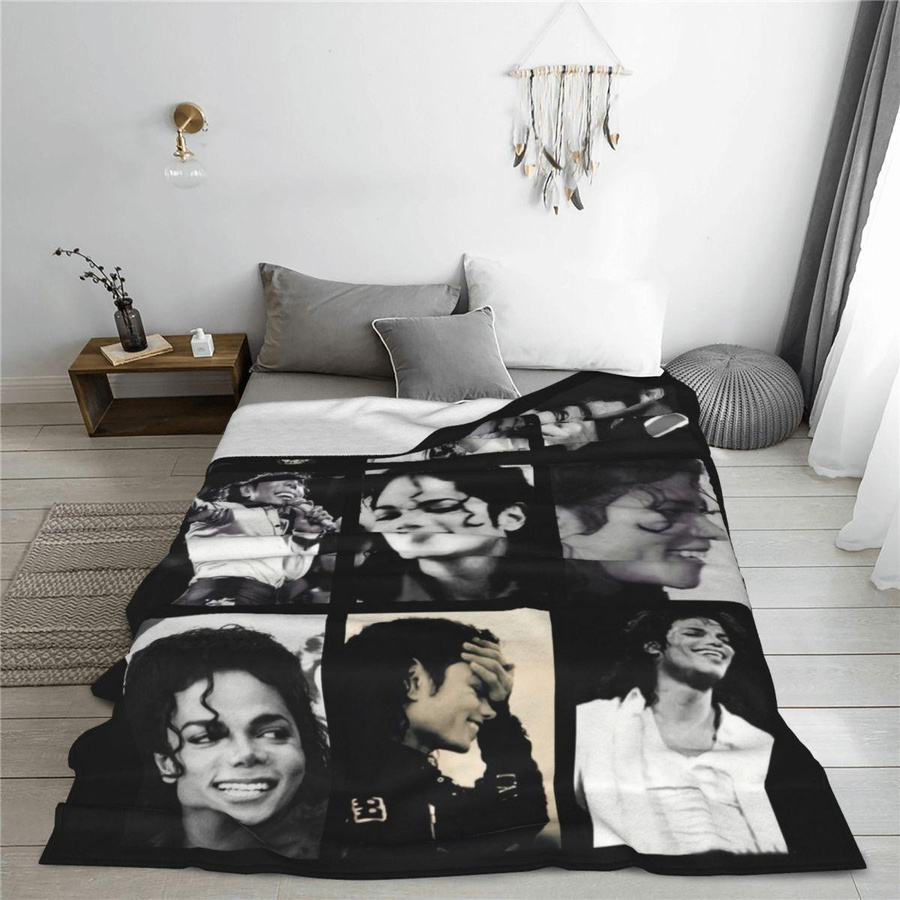 LjqNine Flanell Überwurfdecke mit Michael Jackson Motiv, Multicolor, B x T: 100 x 150 cm - Bild 5