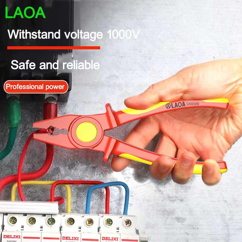 LAOA Isolierte Elektriker-Spitzzange 1000V Hochspannungsfest mit rutschfestem Griff - Bild 5