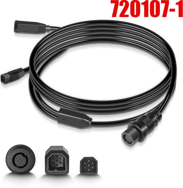 ANX 7-poliges Transducer-Adapterkabel Y-Kabel für MEGA 360 und Helix 8/9/10/12/15 Fischfinder in Schwarz - Bild 1