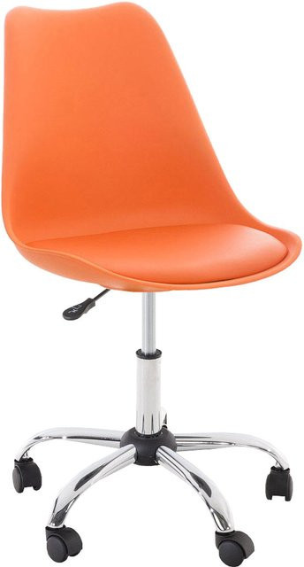 TPFLiving Bürostuhl Pegasus in Orange aus Kunstleder mit Rollen und Schwenkfunktion - Bild 1