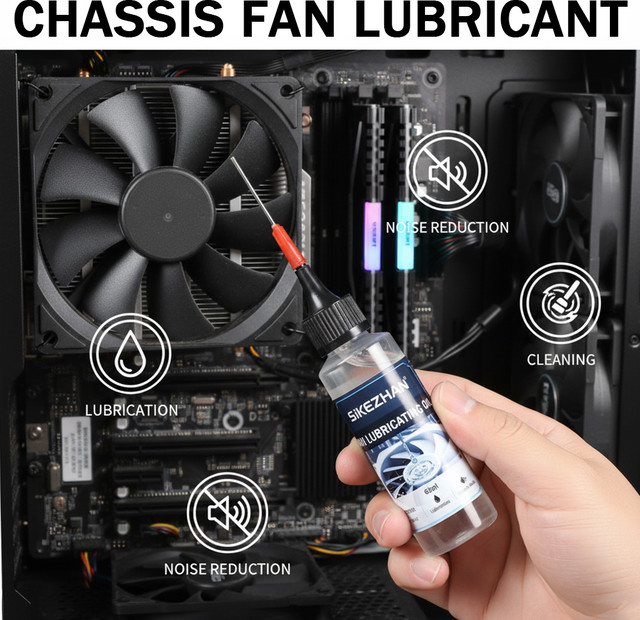 Präzisions-Lüfteröl für Computergehäuse als leises Schmiermittel für Hülsen- und Kugellager in Transparent - Bild 1