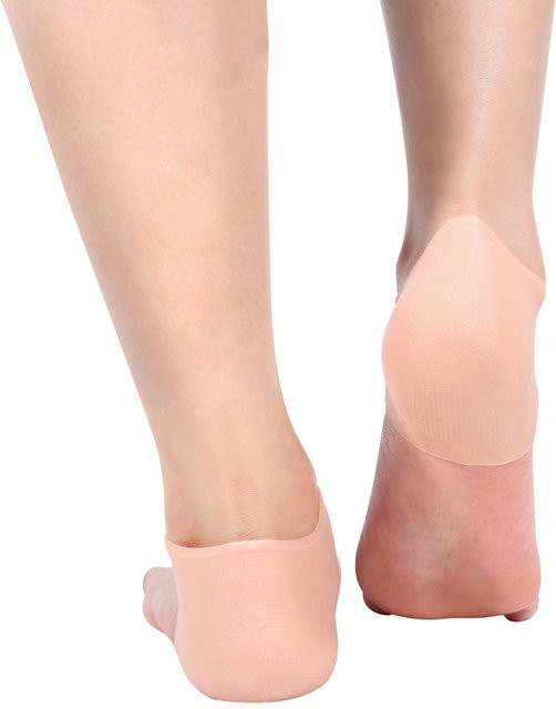 Beautyyy Silikon Gel Fersenschutz Socken, Beige, Unisex - Bild 1