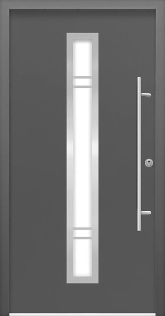 Sicherheits-Haustür Splendoor ThermoSpace Prime Palermo RC2 Komfort in Anthrazit mit Glaseinsatz, B/H: 110 x 210 cm, Rechtsgang - Bild 1