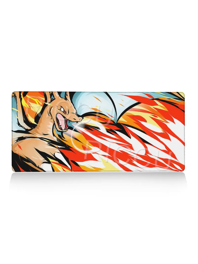 Potdemiel Mauspad mit Charizard-Muster in Multicolour als Schreibtischunterlage für Gamer und Anime-Fans - Bild 5