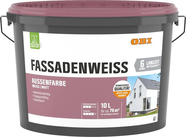 OBI Fassadenweiß Matt in Weiß, 10 l - Bild 1