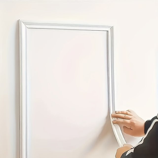 Selbstklebender PVC-Dekorstreifen in Weiß, 1 Rolle, 100 cm lang, flexibel und einfach zu installieren für Wände, Böden und Schränke - Bild 1