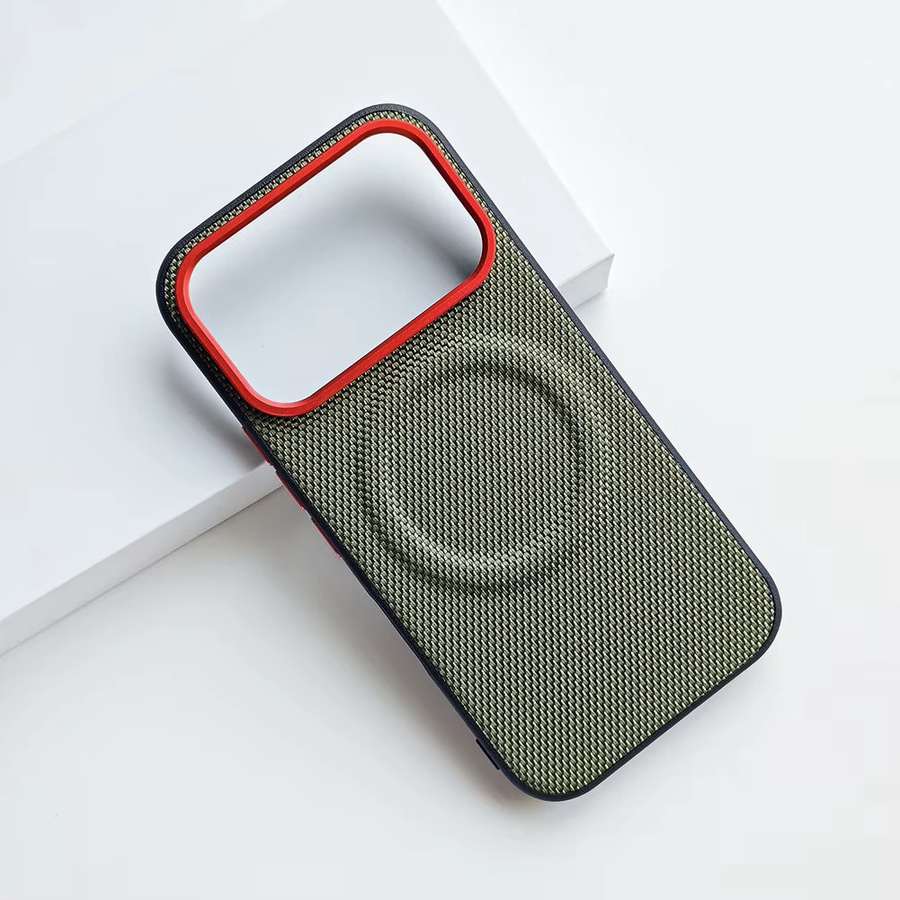MagSafe kompatible Magnet-Schutzhülle aus Technologie-Gewebe und PU für Honor in Blau - Bild 5