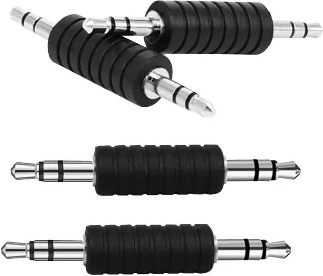 BSN Stereo-Aux-Adapter 3,5-mm-Audiokabel-Konverter für Kopfhörer und MP3-Player, Schwarz - Bild 1