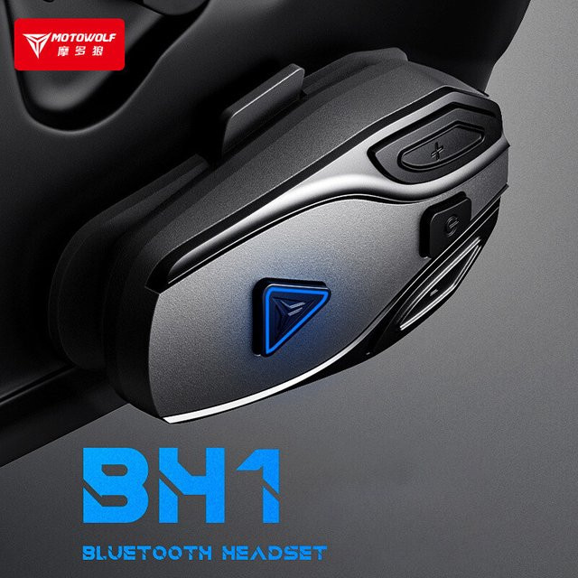 MOTOWOLF Bluetooth-Motorradhelm-Headset in Schwarz für Voll- und Halbschalenhelme - Bild 1