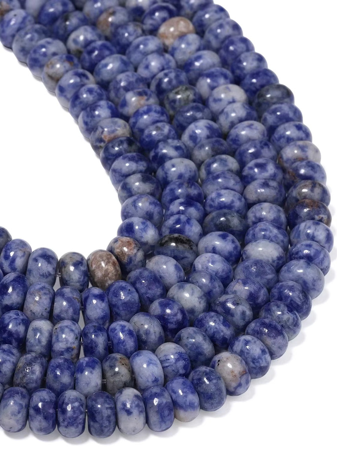 xilitata Perlen Blue Dot Jasper, 5x8mm, 15'' - Bild 5