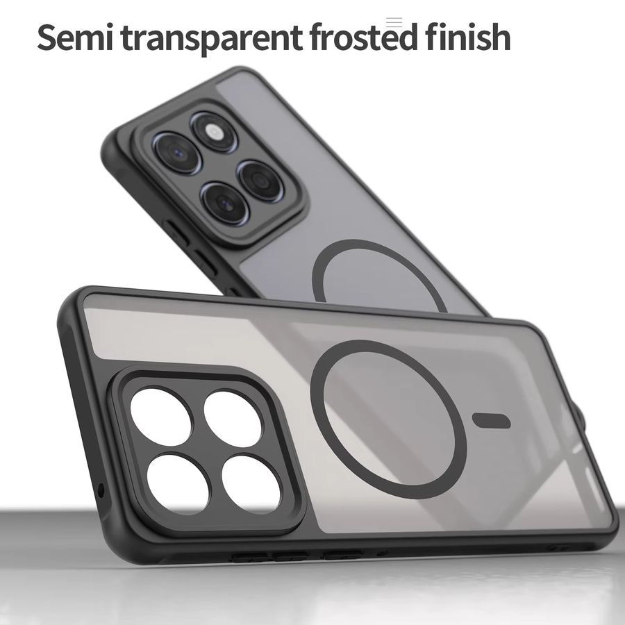 Magnetische Stoßfeste Schutzhülle für Motorola Edge 60 Neo, 60 Fusion, 60S und S50 Edge50 Neo in Blau Transparent Matt - Bild 2