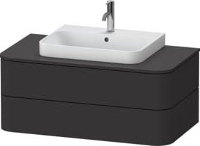 Duravit Waschtischunterschrank Happy D.2 Plus mit 2 Schubladen, Graphit Supermatt, B: 100 cm, T: 40,8 cm, H: 55 cm - Bild 1