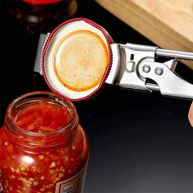 Donirt Multi-Opener verstellbarer Dosen- und Flaschenöffner aus Edelstahl in Silber mit ergonomischem Griff - Bild 4