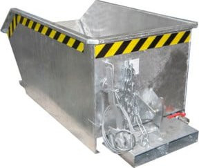 Bauer Südlohn Spänebehälter SGU 30, feuerverzinkt, silber, B/T/H: 144 x 58 x 68 cm - Bild 1