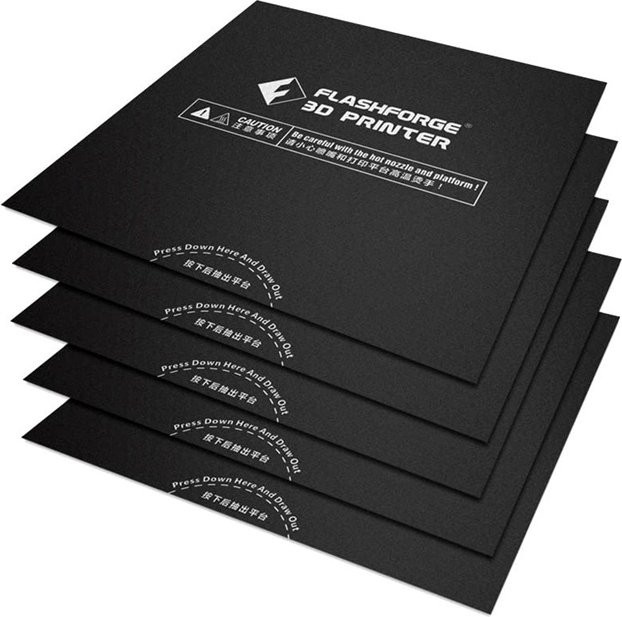 5 Stück Flashforge Build Surface Heat Bed Plattformaufkleber für Adventurer 3, AD3C und Adventurer 3 Lite in Schwarz - Bild 1