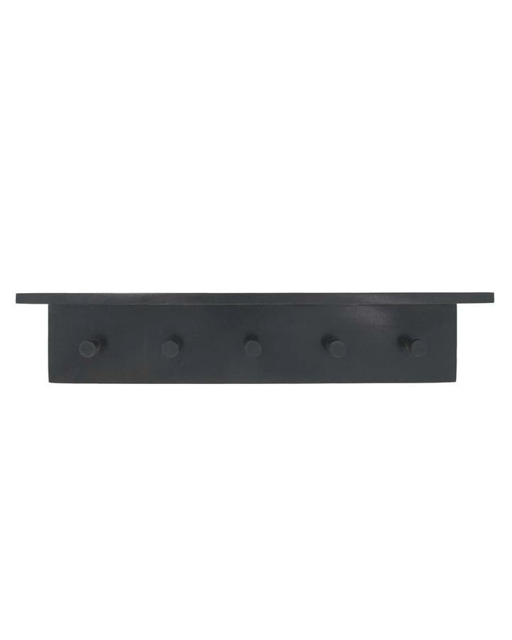 House Doctor Garderobe Sate aus Mangoholz in Schwarz Matt, Breite: 60 cm, Tiefe: 13 cm, Höhe: 13 cm - Bild 1
