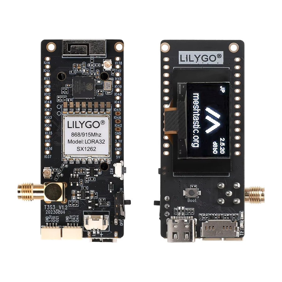 LILYGO T3S3 V1.2 ESP32 LoRa SX1262 Entwicklungsboard mit WiFi, Bluetooth 5.0 und LoRaWAN Long Range Communication in Schwarz - Bild 2