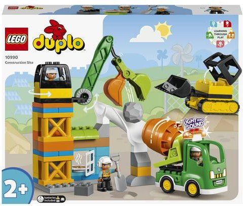 LEGO DUPLO Baustelle mit Baufahrzeugen für Kinder ab 2 Jahren
