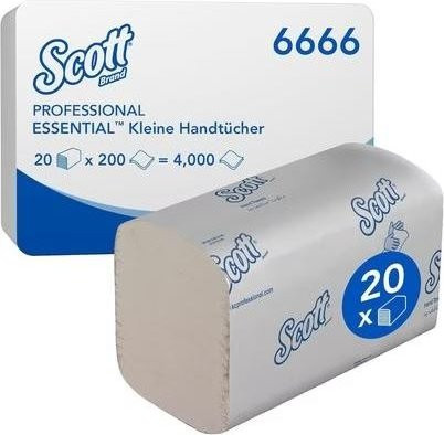 Scott Essential Papierhandtücher in Weiß, 2-lagig, Interfold-Falzung, 4.000 Stück - Bild 1