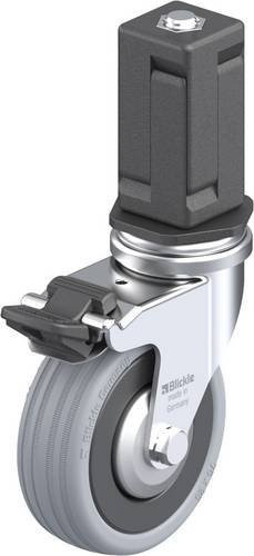 Blickle LRA-VPA 75G-FI-FA-EV05 Lenkrolle mit Feststeller in Grau und Schwarz, Rad-Durchmesser: 75 mm, Tragfähigkeit: 60 kg - Bild 1