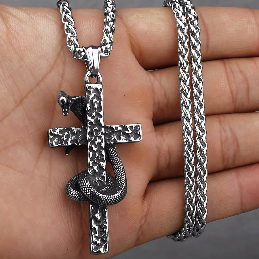 Halskette Edelstahl, Zirkonia, Silber, Unisex - Bild 2