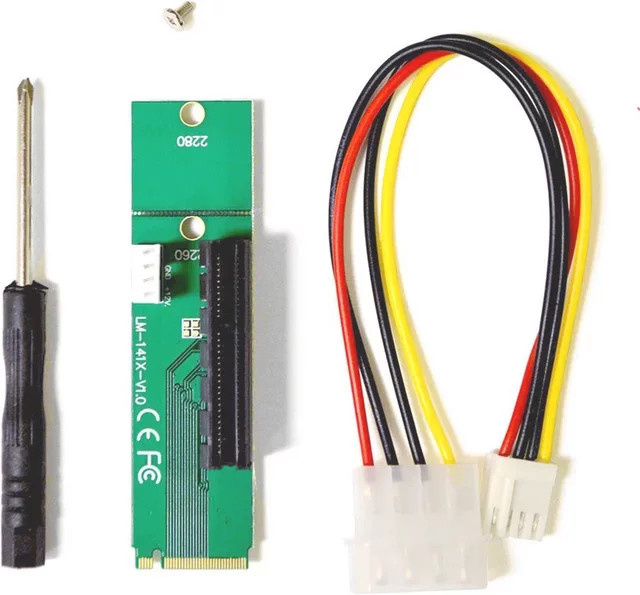 Ninth World NGFF zu PCI-E Riser-Karte M.2 auf PCI-E X4 Slot Adapter für BTC Mining Machine - Bild 1