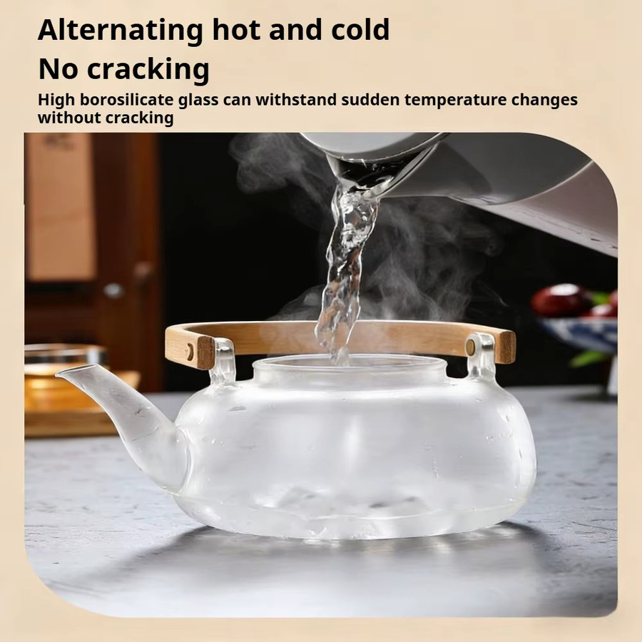 FEB.WIND Glas-Teekanne mit abnehmbarem Infuser, transparent, 1000 ml - Bild 2