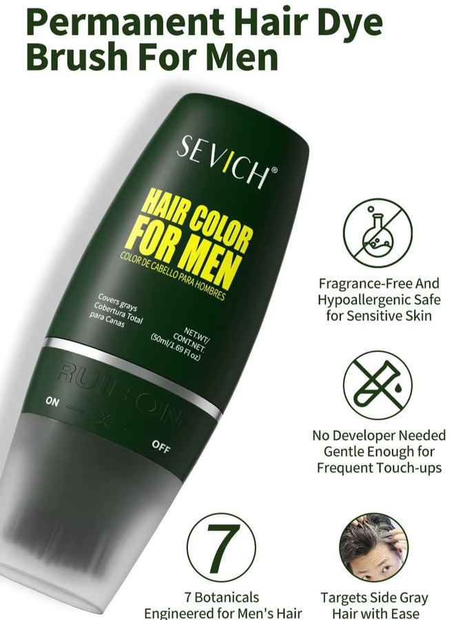 Sevich Haarfärbecreme, Schwarz, Herren, 50 ml - Bild 7