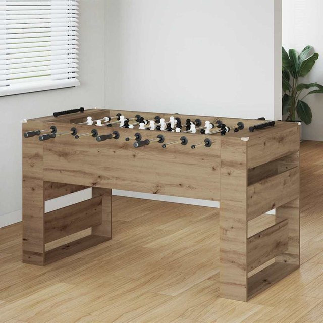 vidaXL Tischfußballtisch Artisan-Eiche in Braun, B/T/H: 146,5 x 74 x 85 cm - Bild 2