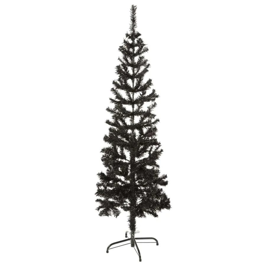 vidaXL Schlanker Weihnachtsbaum Schwarz Höhe: 150 cm - Bild 2