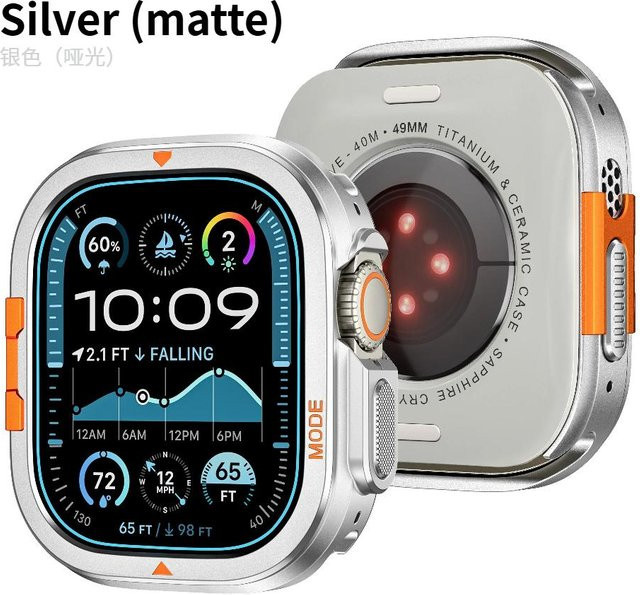 XIAOLU Schutzhülle Aluminium, Silber, Apple Watch Ultra - Bild 1