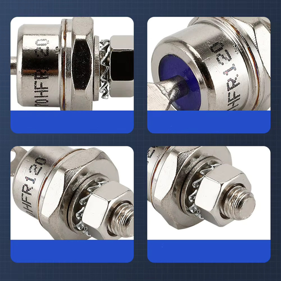 LEENKEA Gleichrichter Diode Stud Mount für Batterie Lade- und Schweißmaschinen sowie Motorsteuerung, Silber, 1200V (85A/40A/25A) - Bild 2