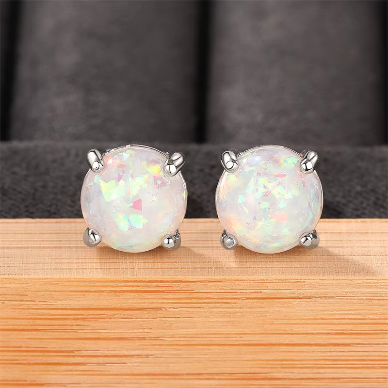 Huitan Ohrstecker, simulierter Opal, Damen - Bild 3