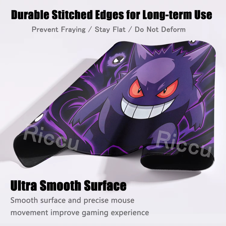 Großes Mauspad G-Gengar Anime Pokemon Schreibtischunterlage für Gaming und Computer - Bild 2