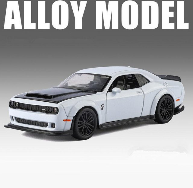 Linyi toy car Dodge Challenger Srt Redeye Hellcat, Modellauto, 1:32, Metall, Sound und Licht, ab 14 Jahren - Bild 1