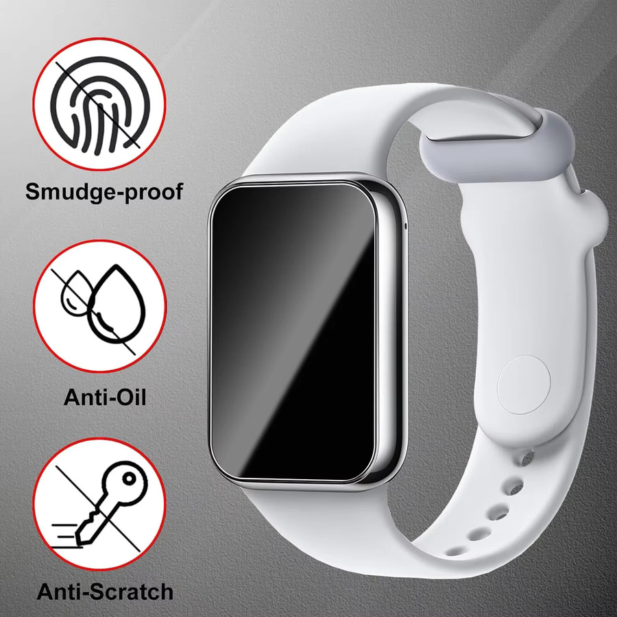 5er Pack HD Hydrogel Schutzfolien für Xiaomi Mi Band 9 Pro, 9, 8 Pro, 8, 7, 6, 5 in Transparent mit voller Abdeckung - Bild 4