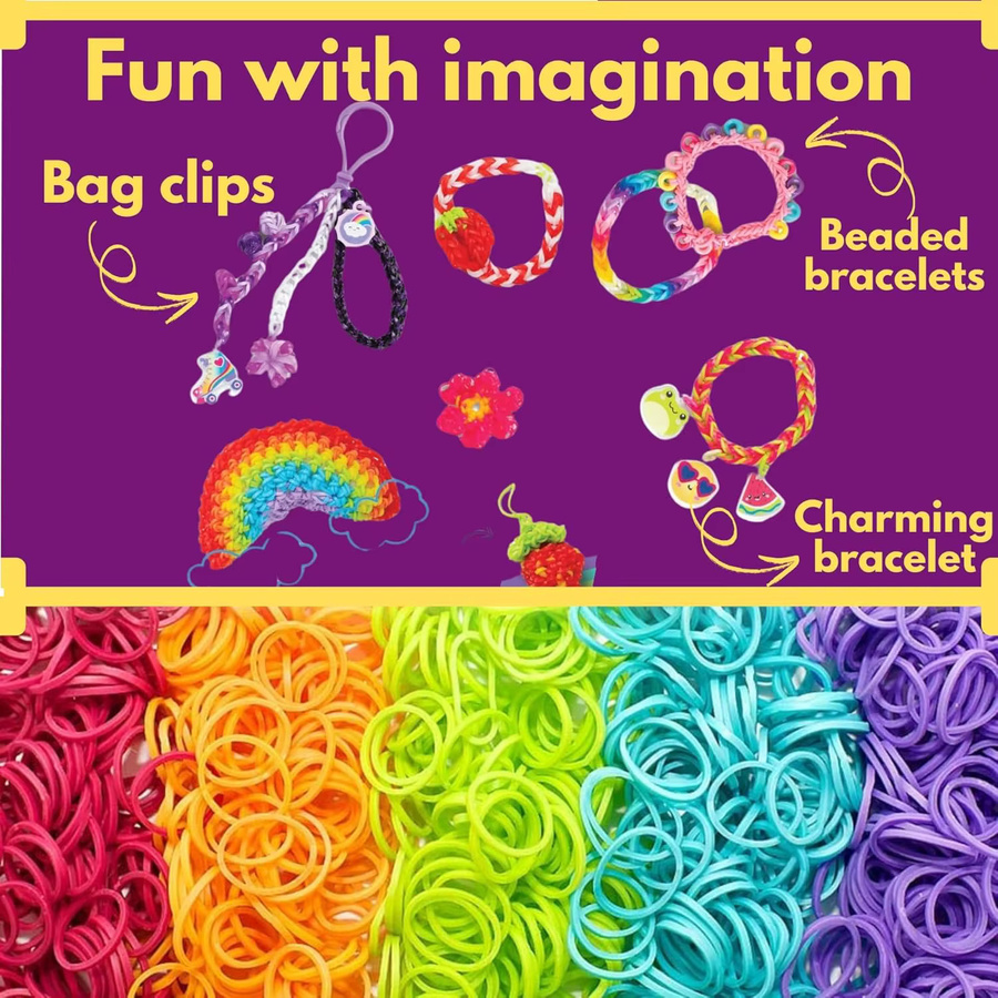 Gummiband-Armband-Set, DIY-Freundschaftsarmband-Herstellungsset, Bunt / Mehrfarbig - Bild 2