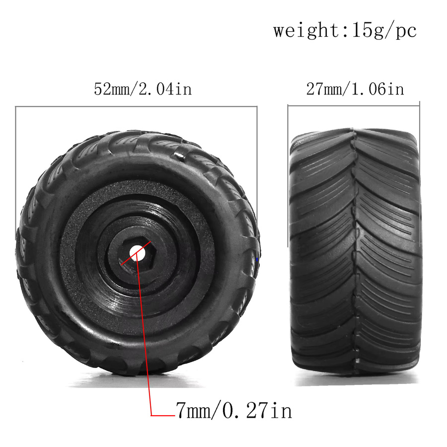RS Monster Truck Felgenreifen, 4-teiliges Set, 1:24 - Bild 3