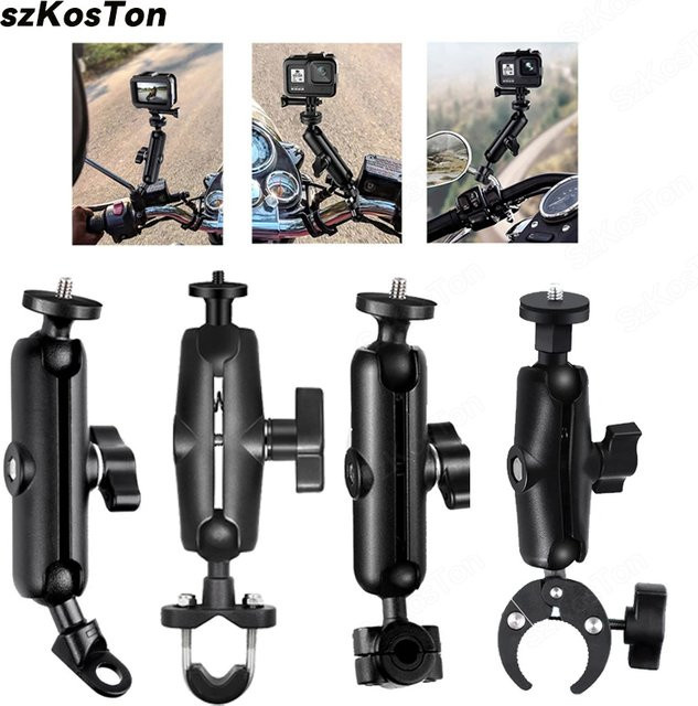 SZKOSTON Lenkerhalterung für GoPro 13 12 11 10 sowie Insta360 und DJI Osmo Action in Schwarz - Bild 1