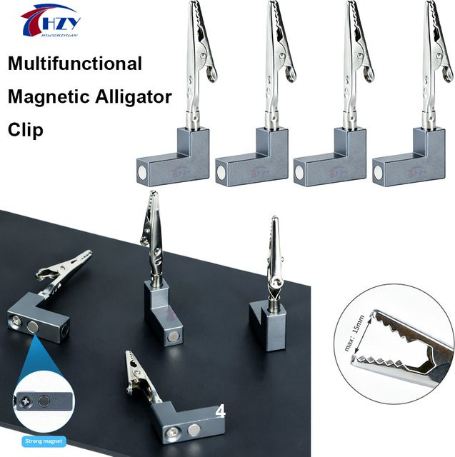 HZY Multifunktionale dritte helfende Hand mit magnetischen Krokodilklemmen für PCB IC Chip SMD Schweißarbeiten und Reparaturen - Bild 1