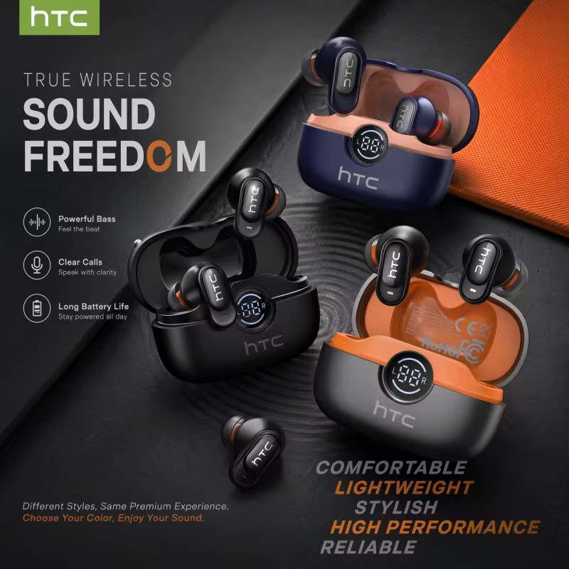 HTC NE79 Bluetooth-In-Ear-Kopfhörer für Sport und Gaming in Schwarz oder Blau - Bild 5